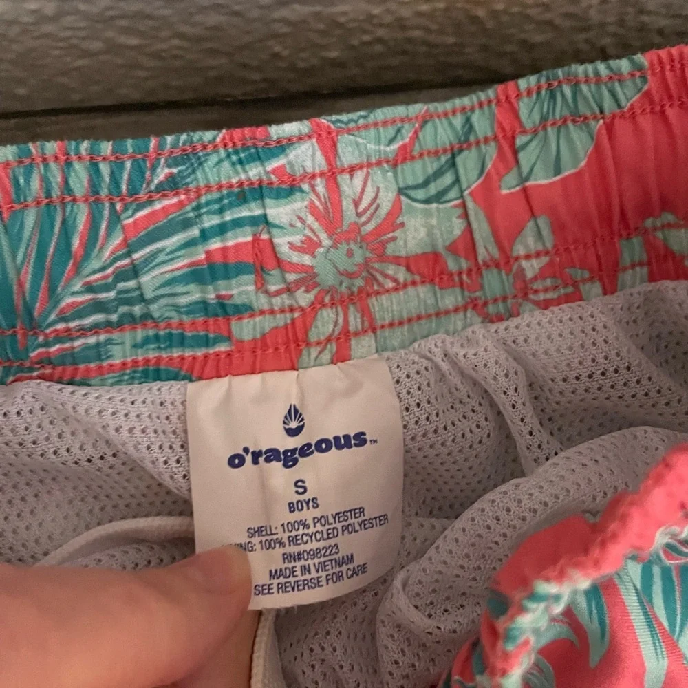 Tropical Leaf Print Swim trunks Shorts